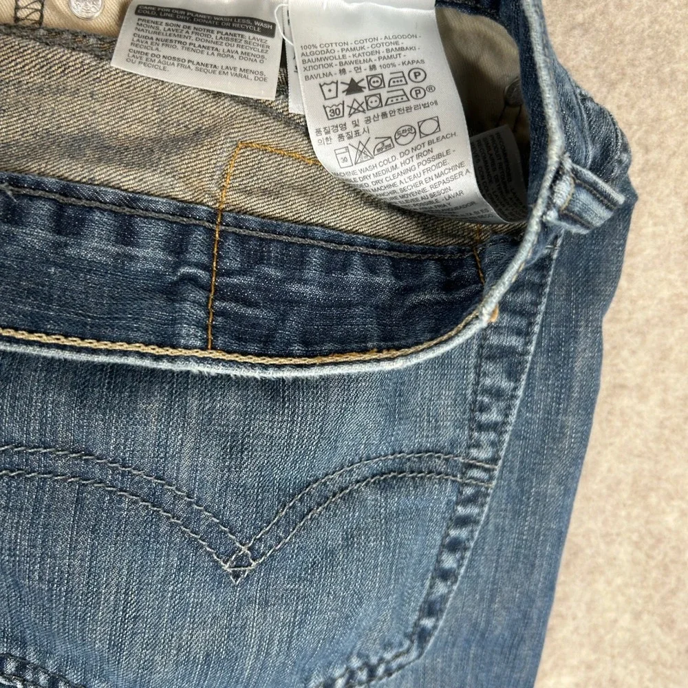 Levi's 514 Straight Fit Jeans Mens 36x32 Blue Medium Wash Denim‎ 100% Cotton